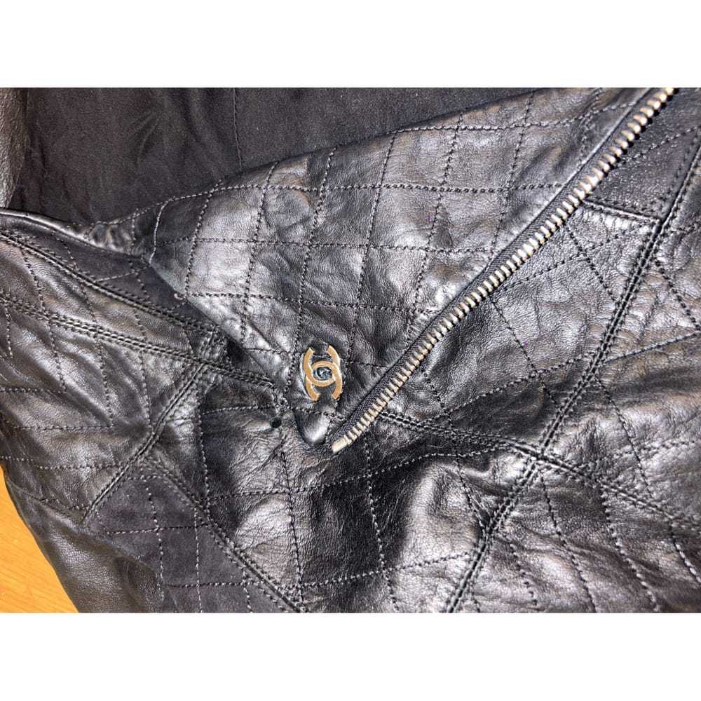 Chanel Leather biker jacket - image 3