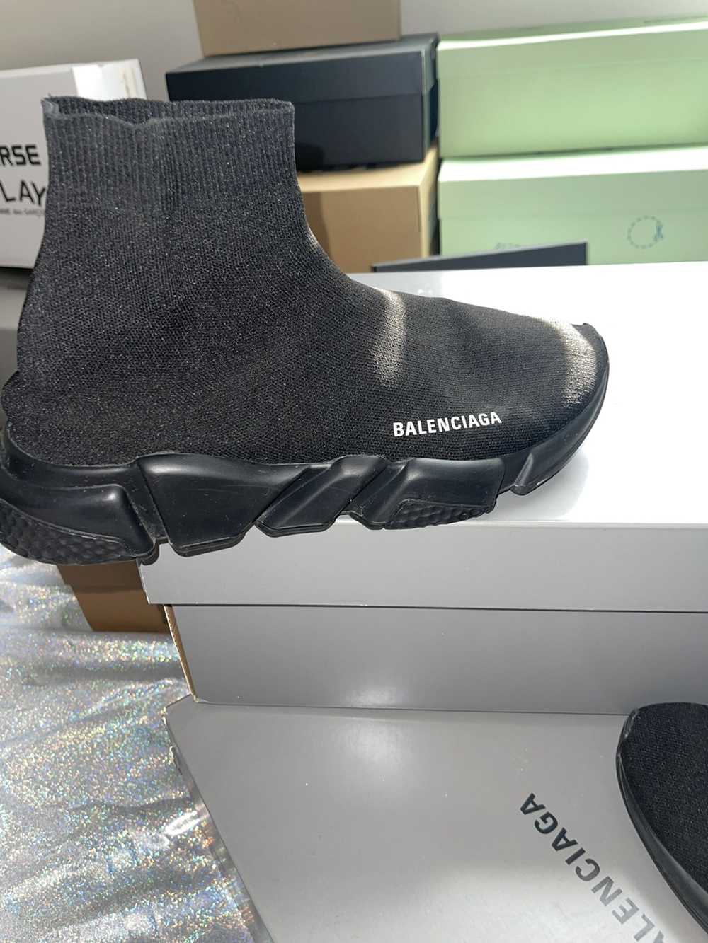 Balenciaga Balenciaga Black Speed Sneakers - image 5