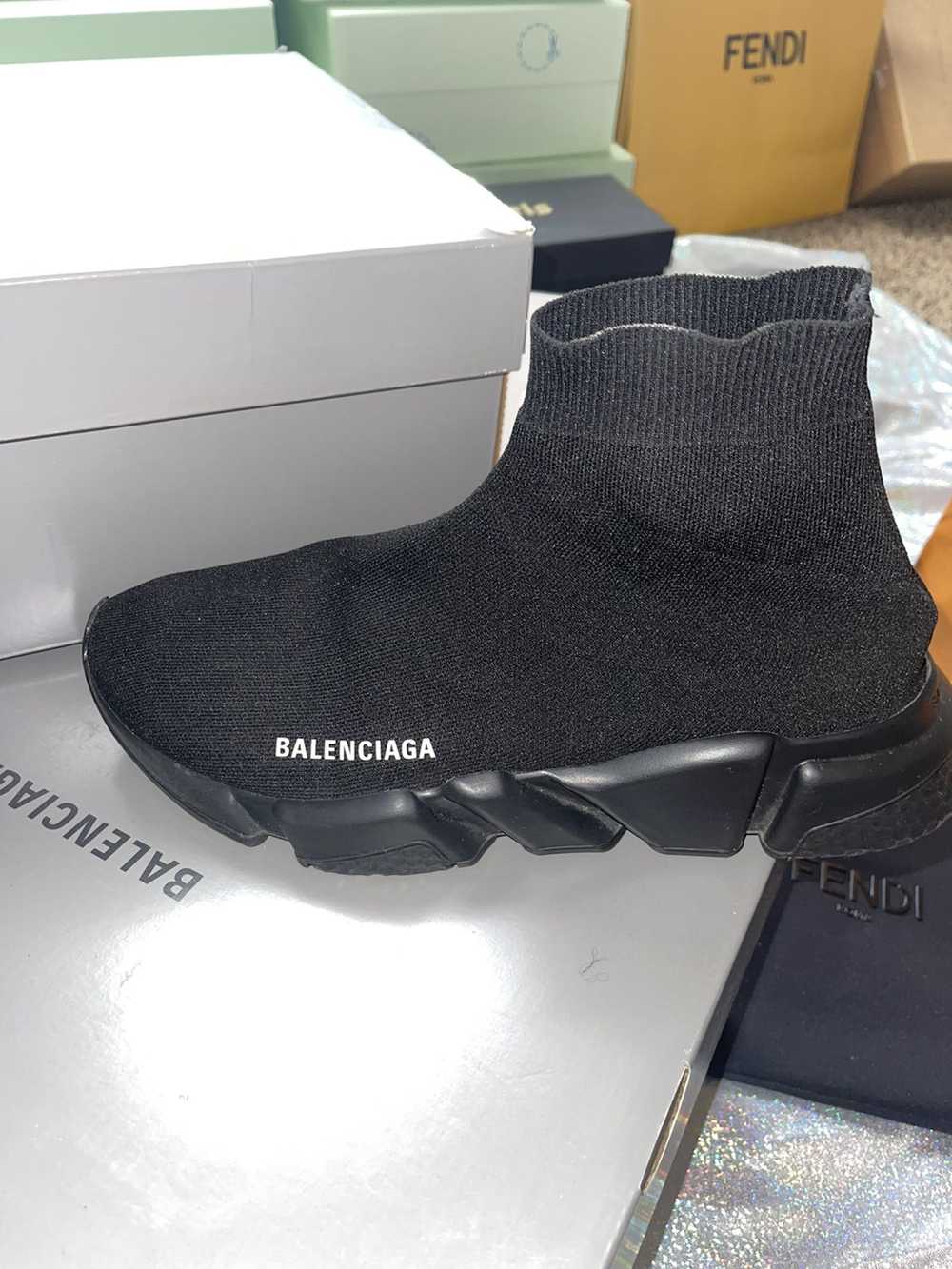 Balenciaga Balenciaga Black Speed Sneakers - image 8