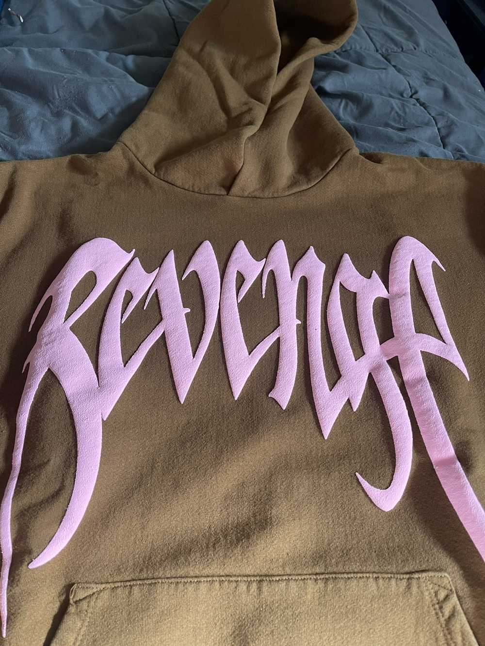 Revenge Revenge Arch Logo Hoodie Brown/Pink - Gem