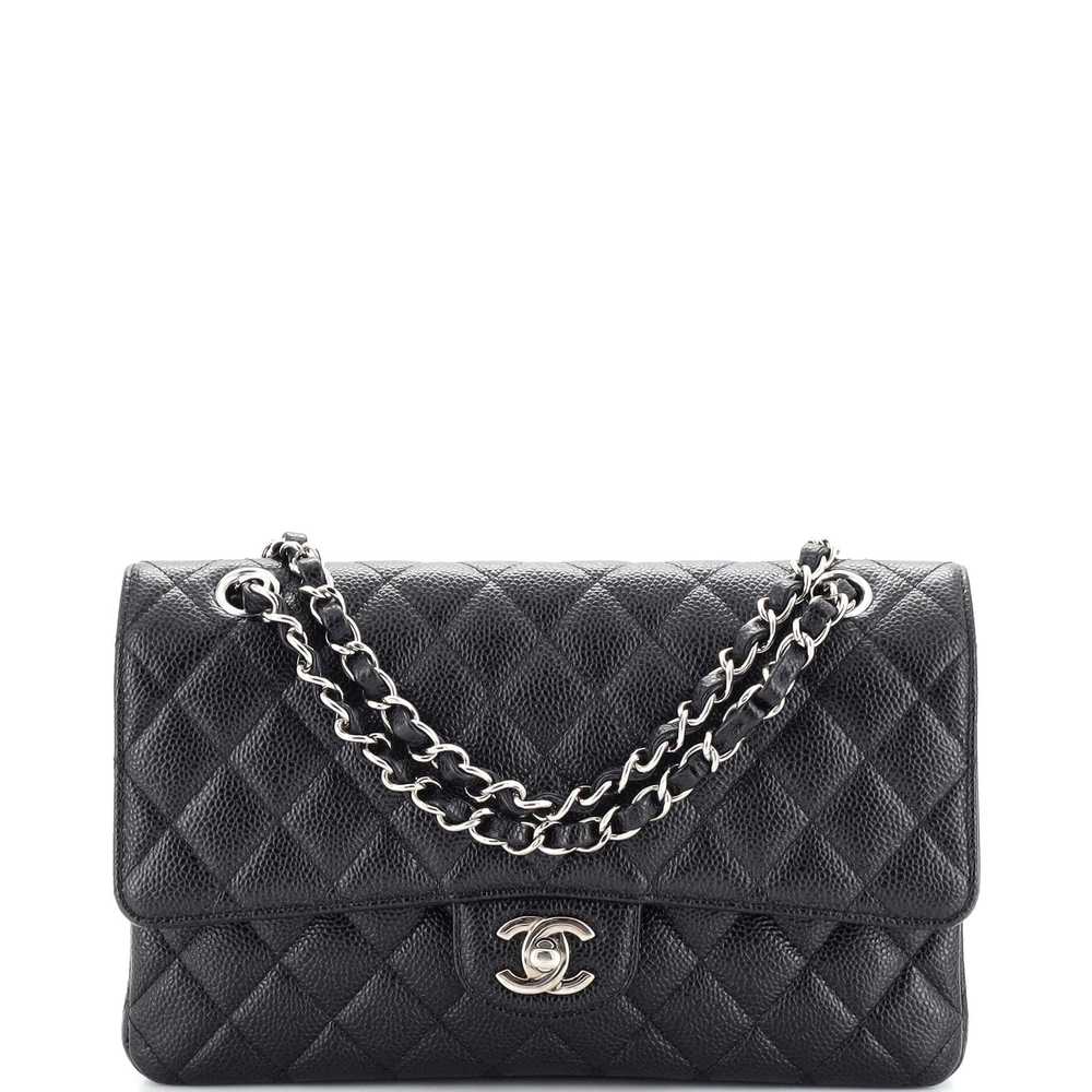 CHANEL Classic Double Flap Bag Quilted Caviar Med… - image 1