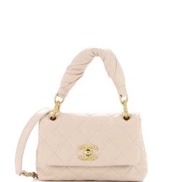 CHANEL CC Padded Top Handle Convertible Flap Bag … - image 1