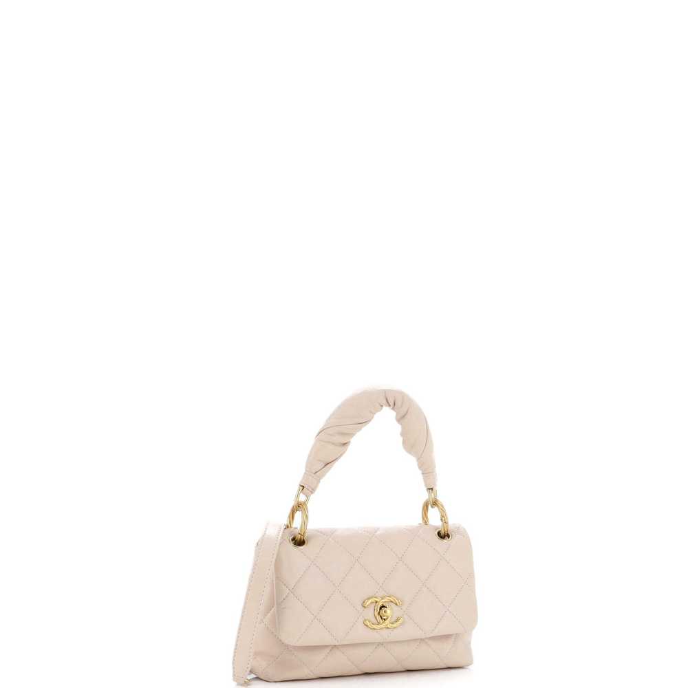 CHANEL CC Padded Top Handle Convertible Flap Bag … - image 2