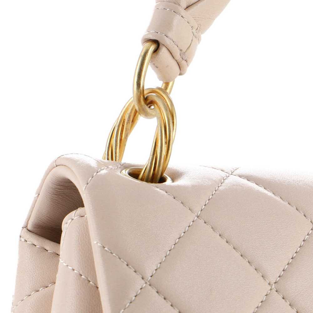 CHANEL CC Padded Top Handle Convertible Flap Bag … - image 8