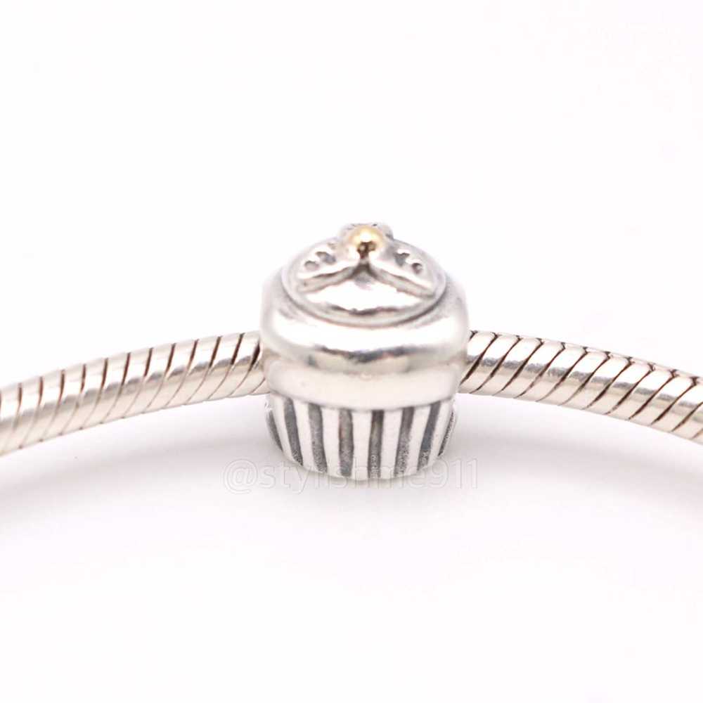 pandora PANDORA Cupcake with 14K Gold Cherry on t… - image 4