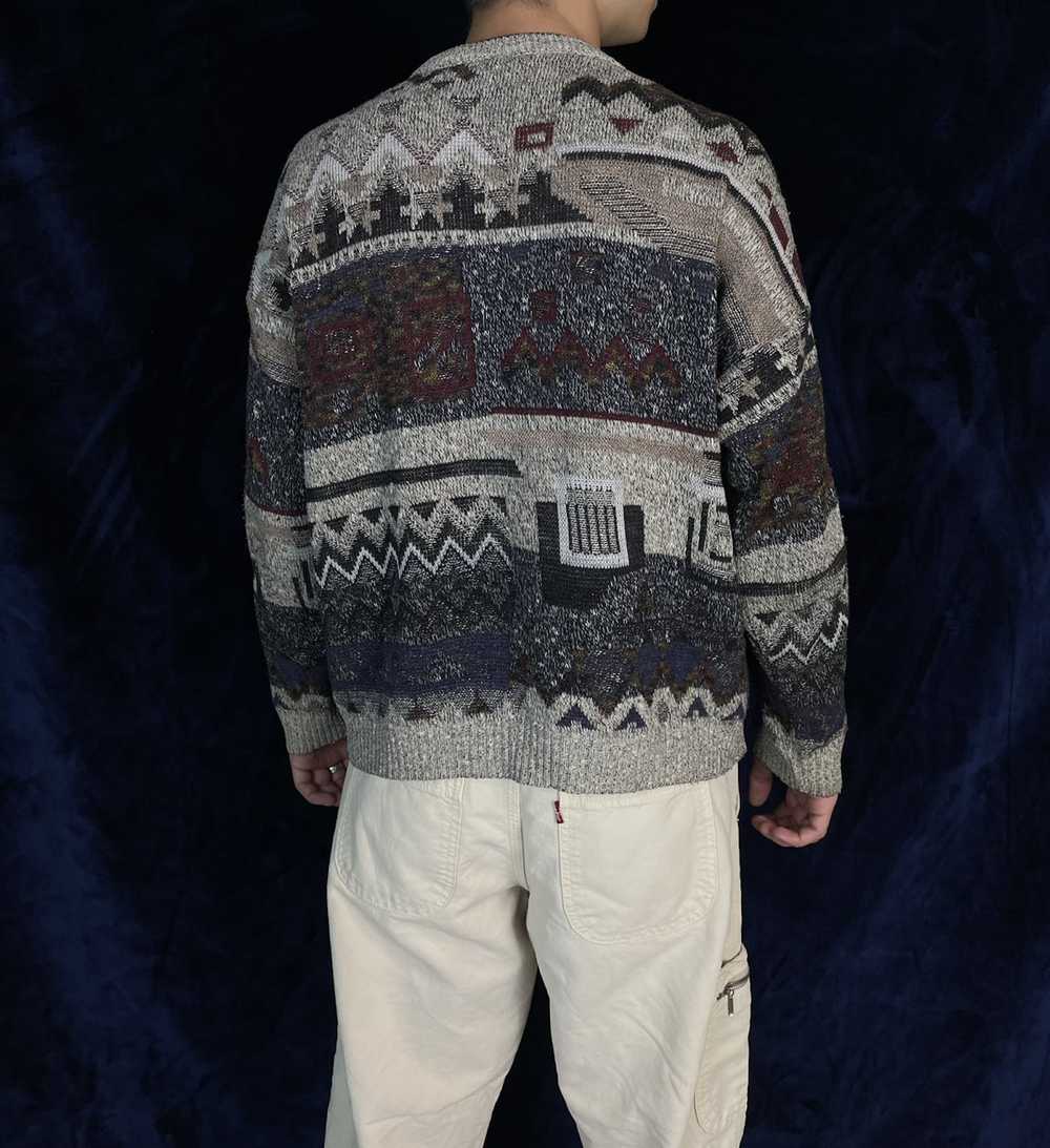 Coloured Cable Knit Sweater × Very Rare × Vintage… - image 3