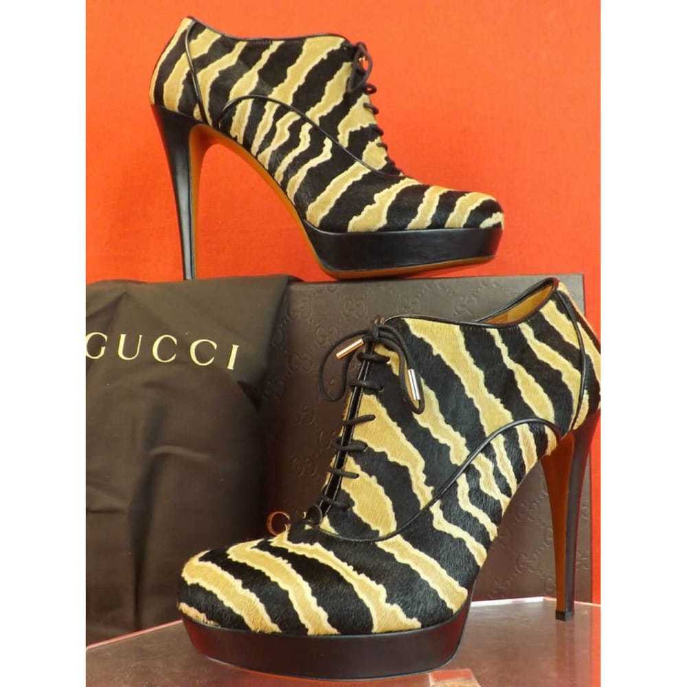 Gucci Pony-style calfskin lace up boots - image 8