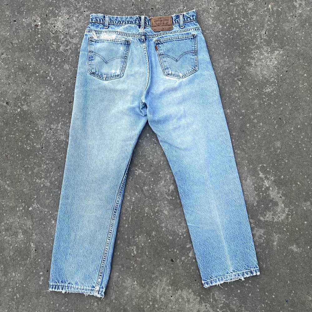 Levi's 505 Orange Levis Jeans Light Washed | Made… - image 4