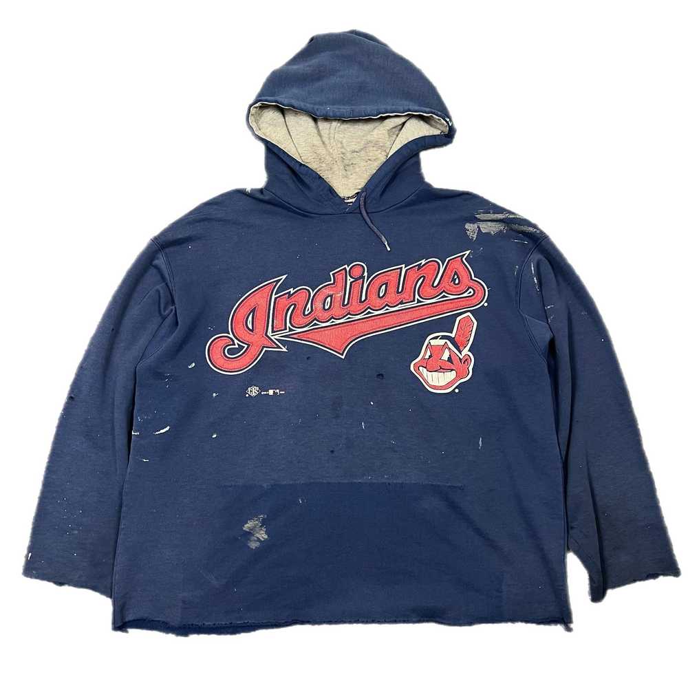 MLB Indians MLB 1996 Vintage Navy Hoodie - image 1