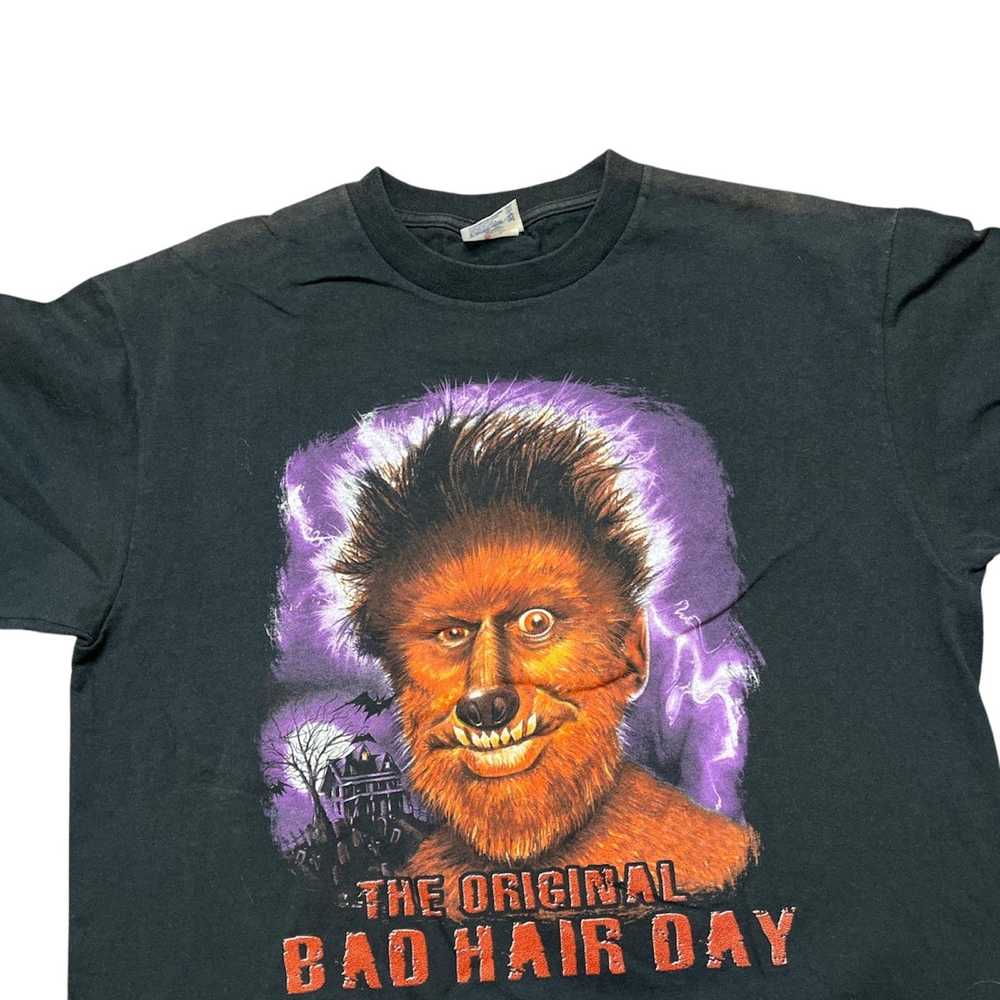 Vintage Vintage werewolf bad hair day tshirt - image 4