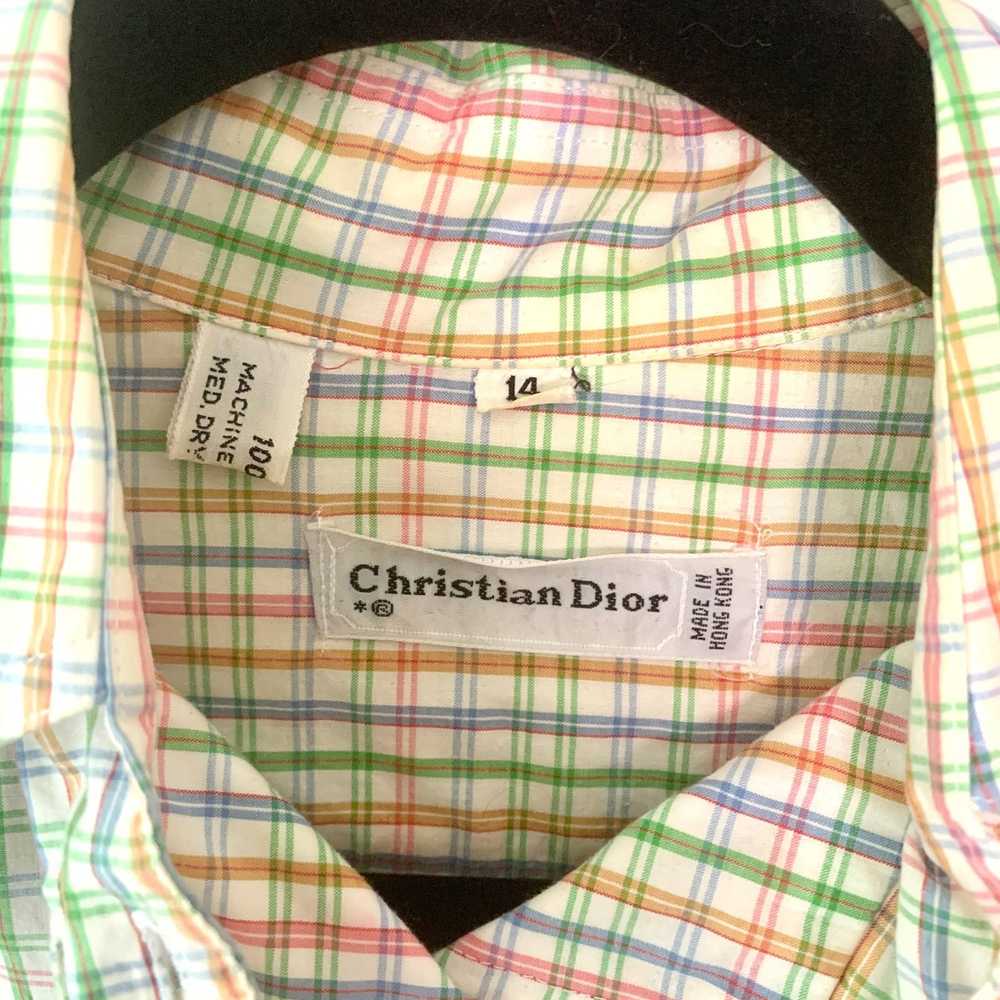 Dior Vintage Dior Pastel Pinstripe Button Down Si… - image 5