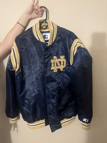 Vintage 80s selling Starter Notre Dame University Satin Jacket Large