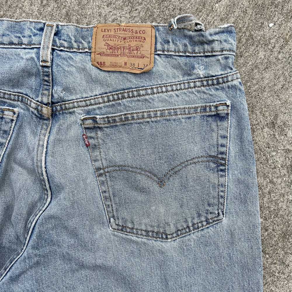 Levi's × Vintage Vintage Levi’s 555 Light Wash De… - image 3