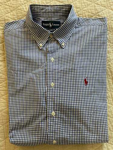 Vintage 100% Cotton Coral Plaid Medium Short Sleeve Shirt — Ralph