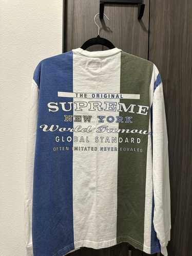 Supreme Long Sleeve Logo Sweater in Navy Blue Cotton ref.897920 - Joli  Closet