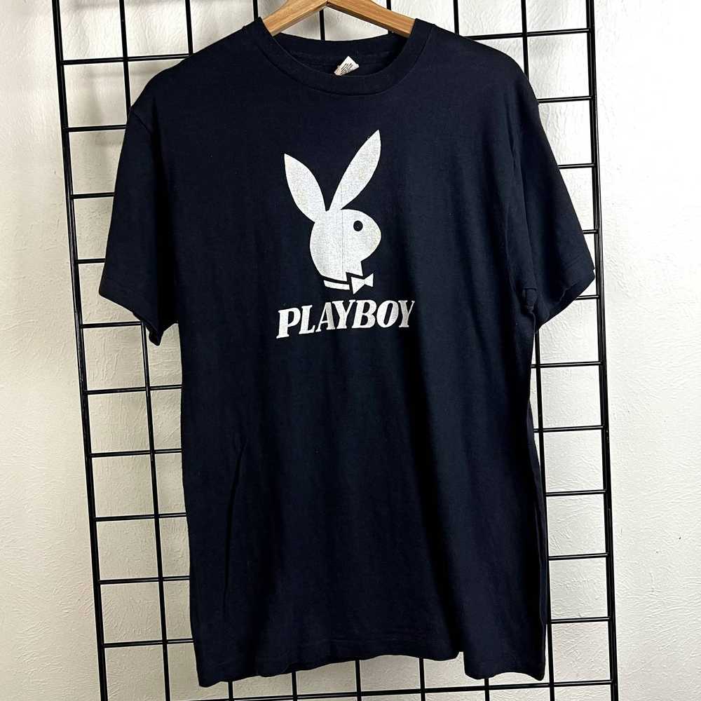 Vintage 80s Playboy Bunny Shirt | Hanes Tag | Sin… - image 1