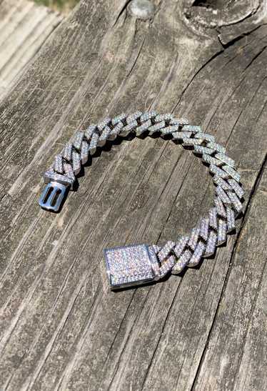 Cuban Link Chain × Diamond Bracelet × Jewelry 18K 