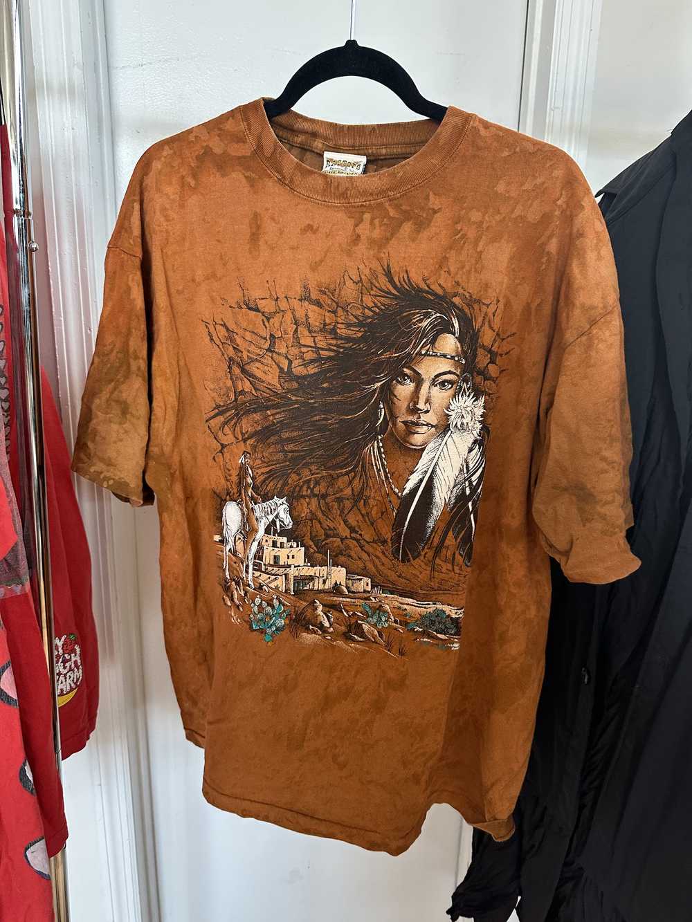 Vintage Vintage Sacagawea Acid Wash Tee - image 1