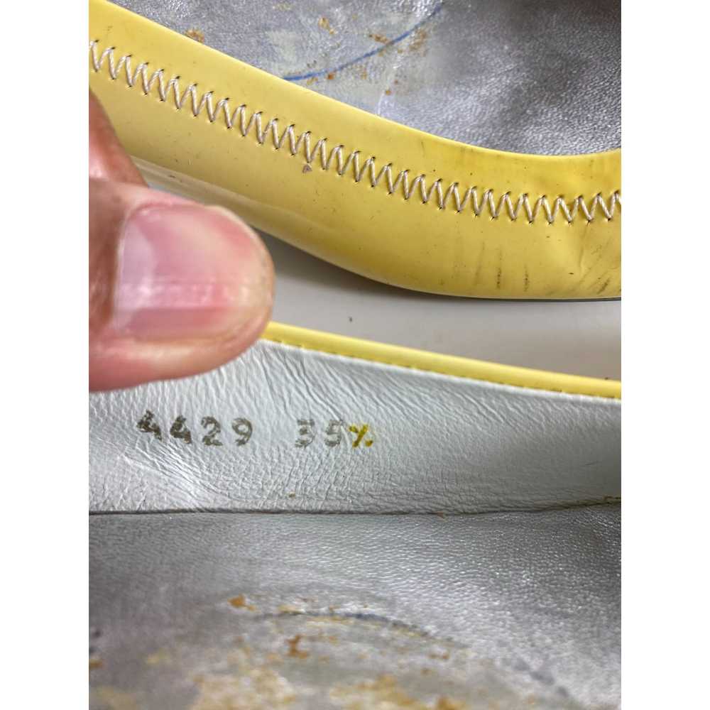 Prada Prada Patent Leather Block Heels Pumps Yell… - image 2