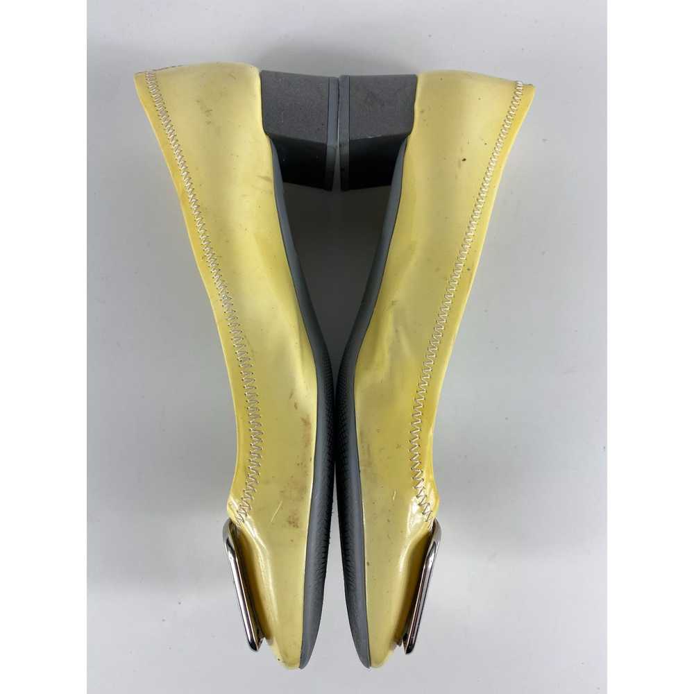 Prada Prada Patent Leather Block Heels Pumps Yell… - image 8