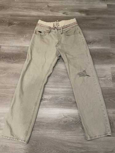 Custom × Streetwear custom mad double waist jeans