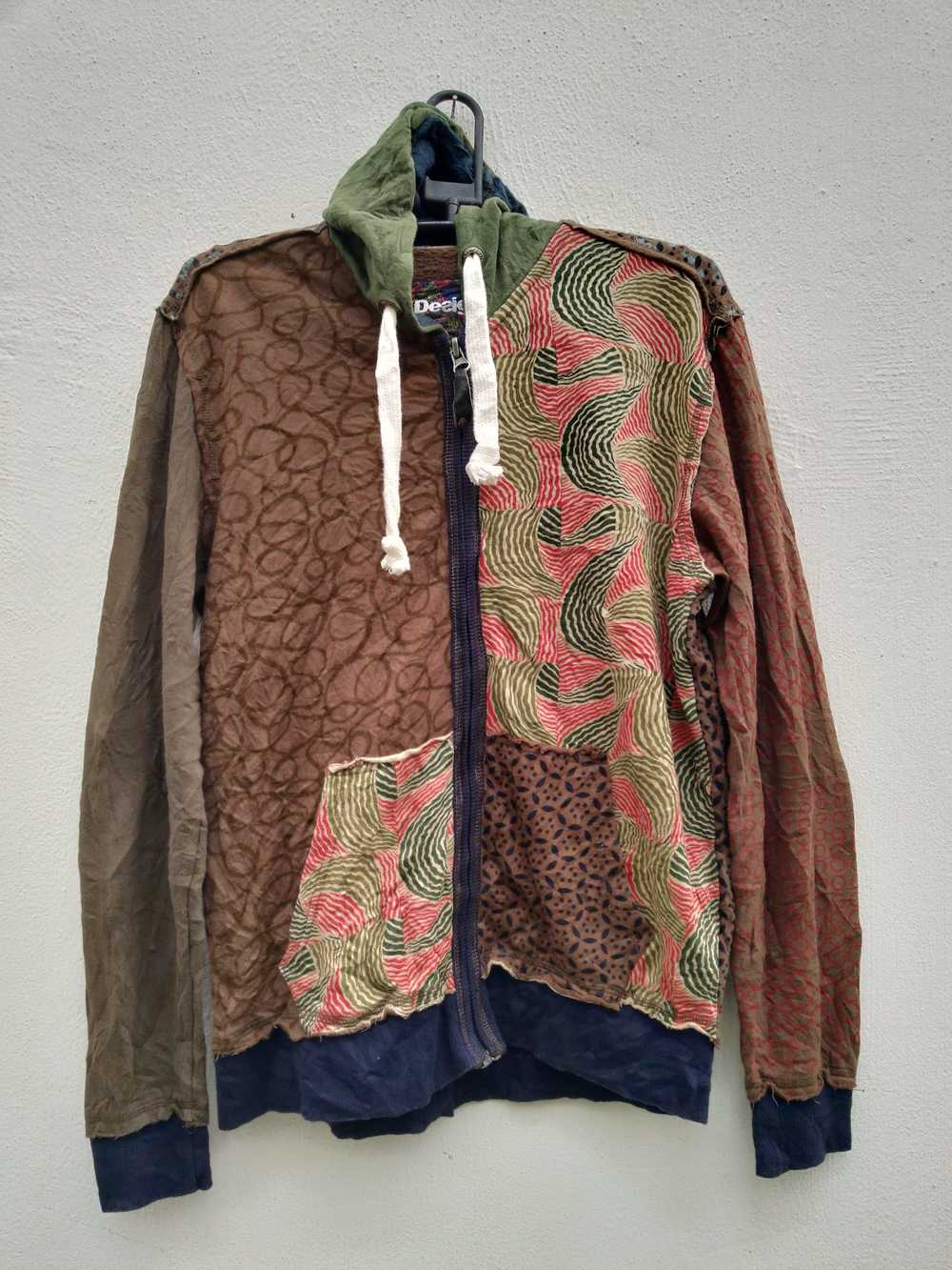 Designer × Vintage Desigual Patchwork Hoodie - image 1