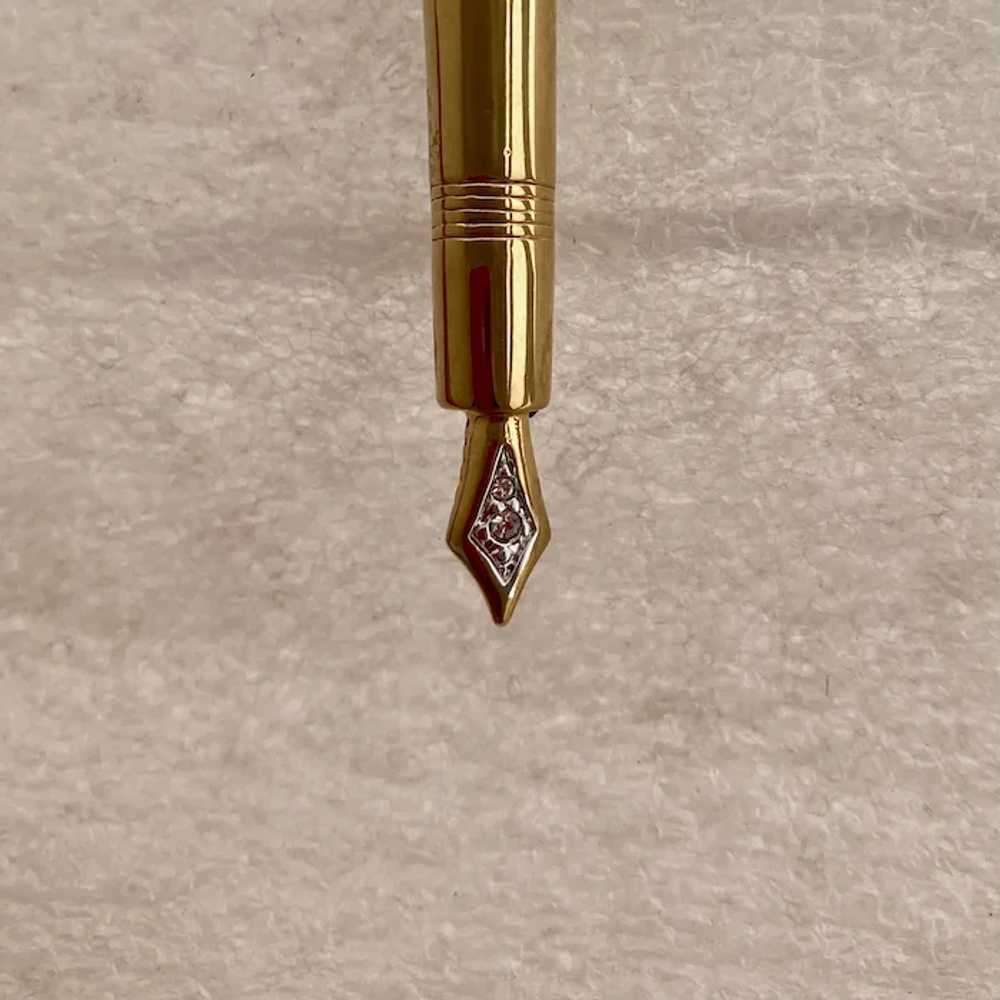 Long Carolee Fountain Pen Pin Brooch 1960s - image 4