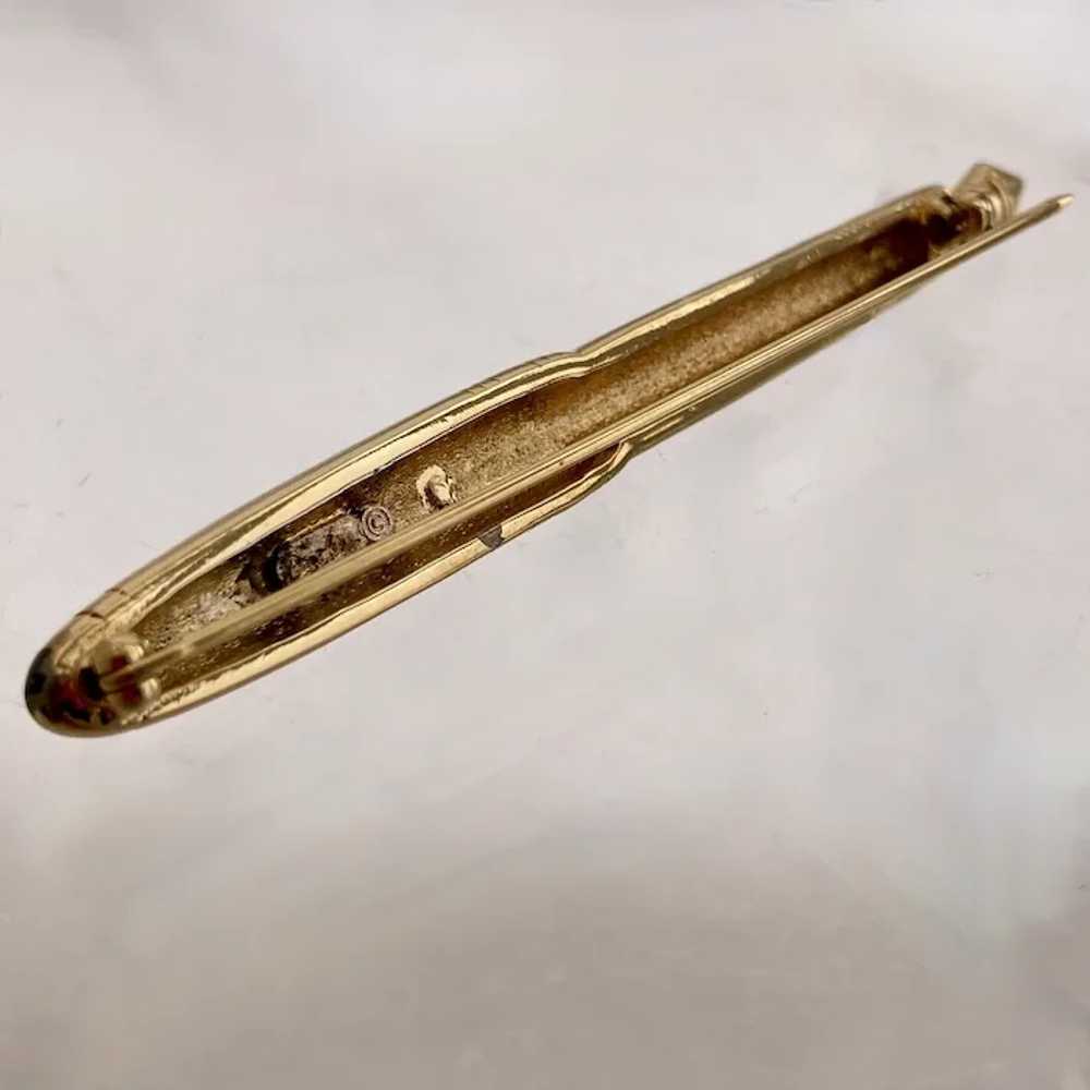 Long Carolee Fountain Pen Pin Brooch 1960s - image 5