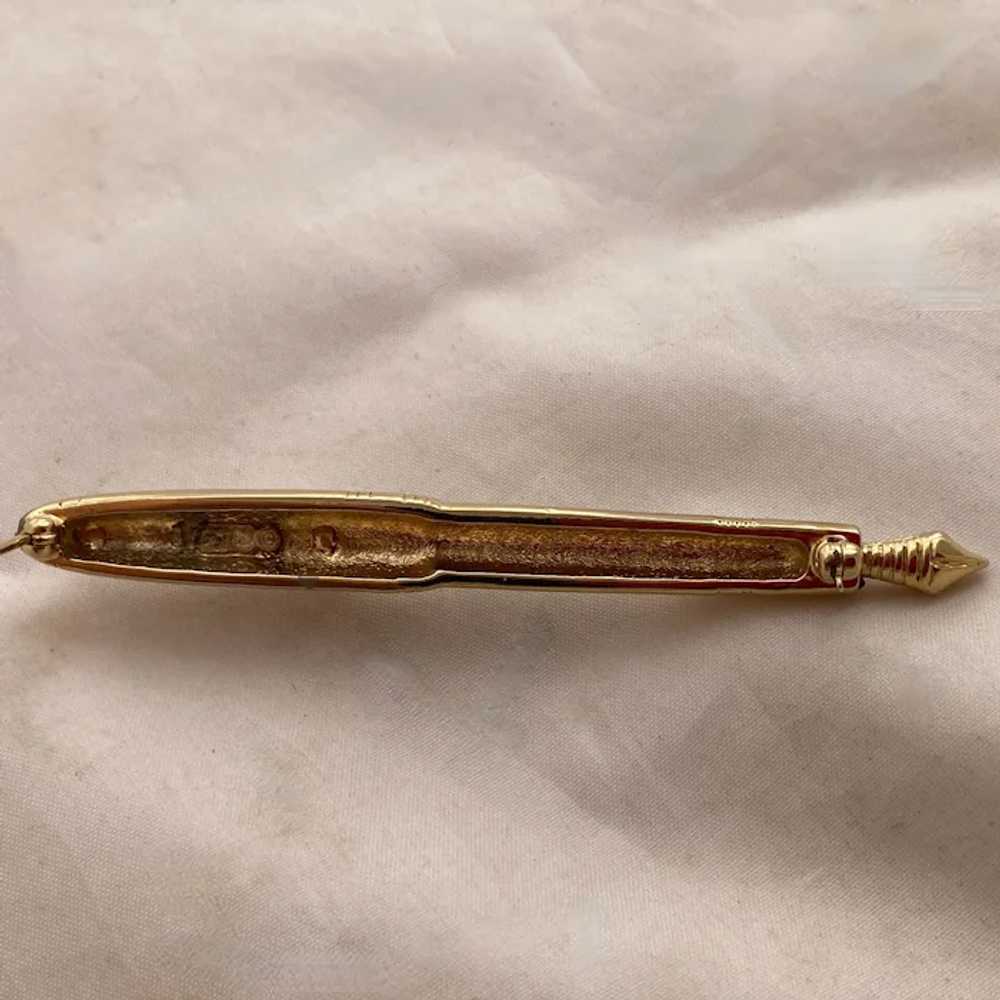 Long Carolee Fountain Pen Pin Brooch 1960s - image 6