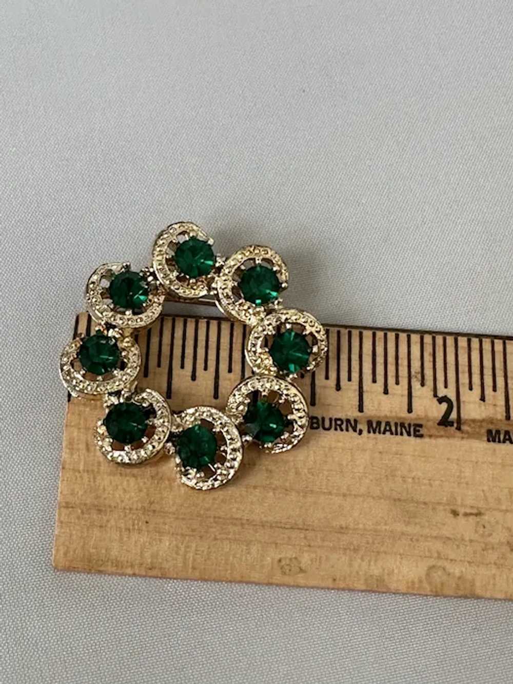 Green Rhinestone Pin - image 5