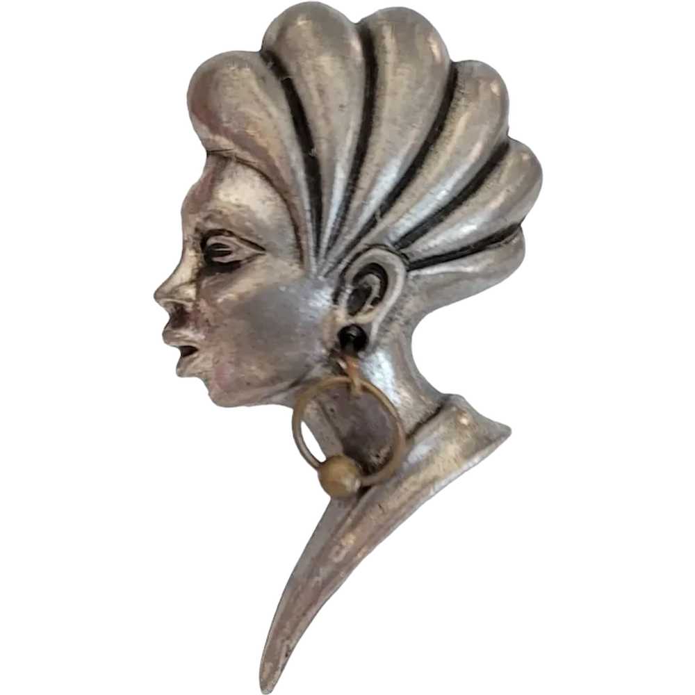 ART Arthur Pepper Silver Tone African Princess, L… - image 1