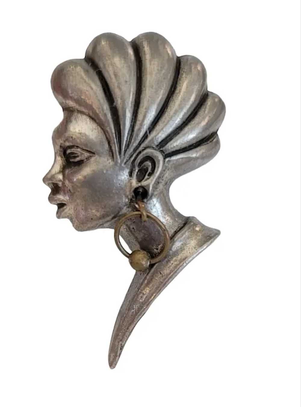 ART Arthur Pepper Silver Tone African Princess, L… - image 2