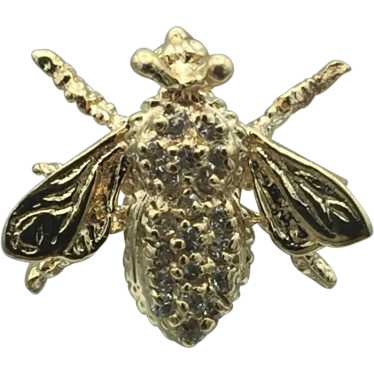 14KY 0.20ctw Bee Pin - image 1