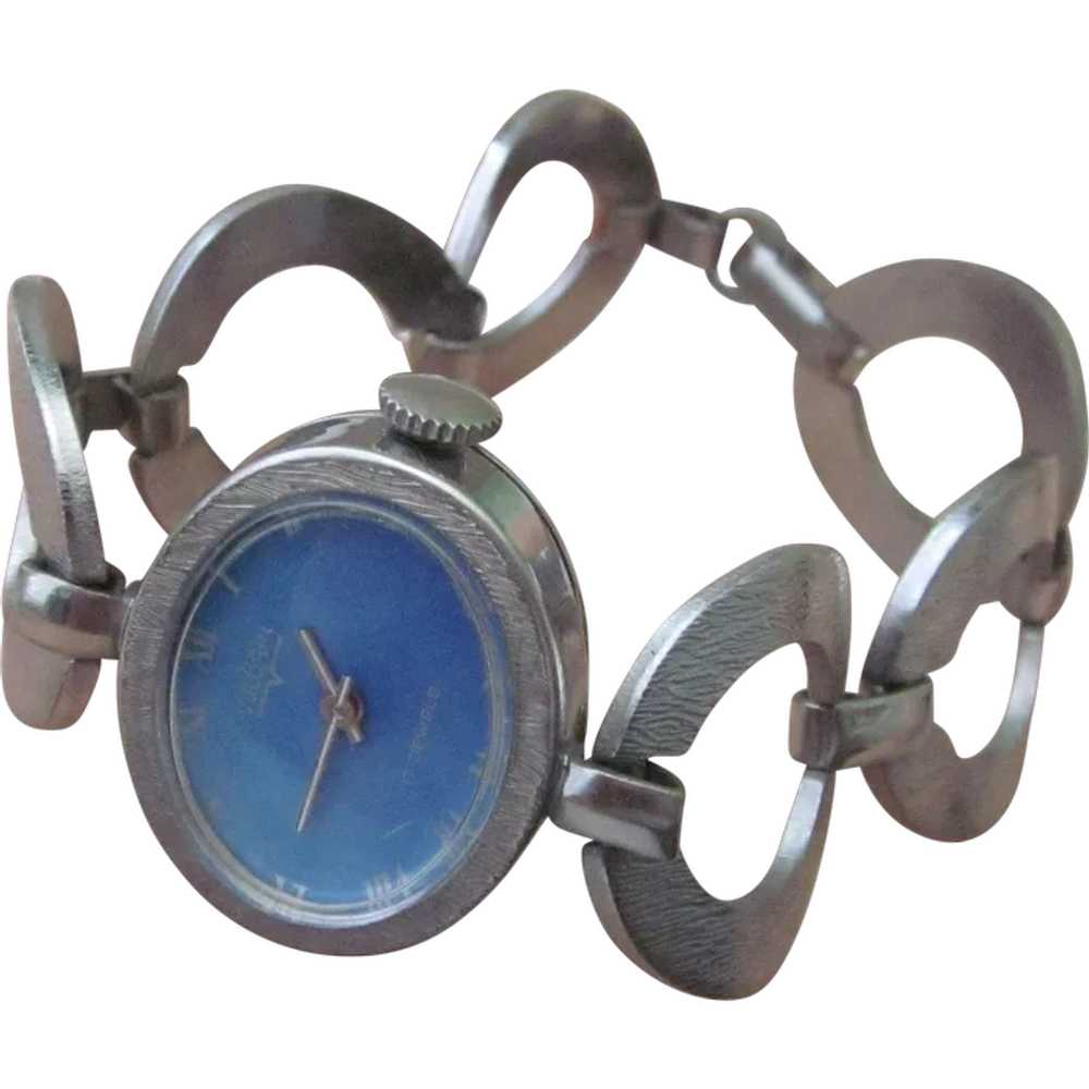 Vintage Valcain Mechanical Watch Link Bracelet 70… - image 1