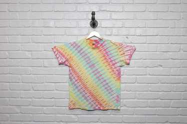 80s multicolor tie dye tee shirt size large - image 1