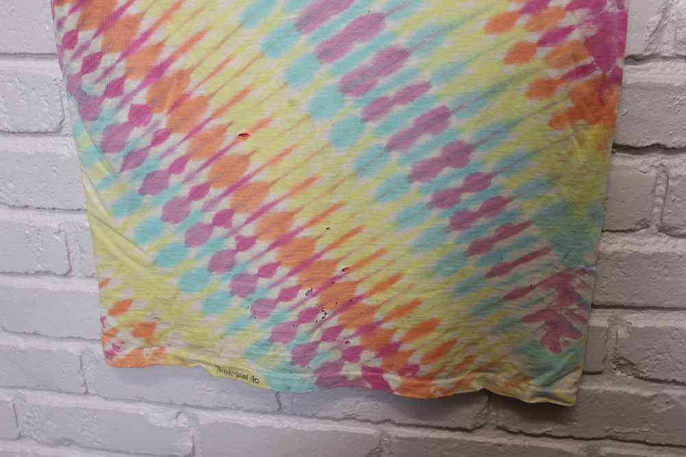 80s multicolor tie dye tee shirt size large - image 3