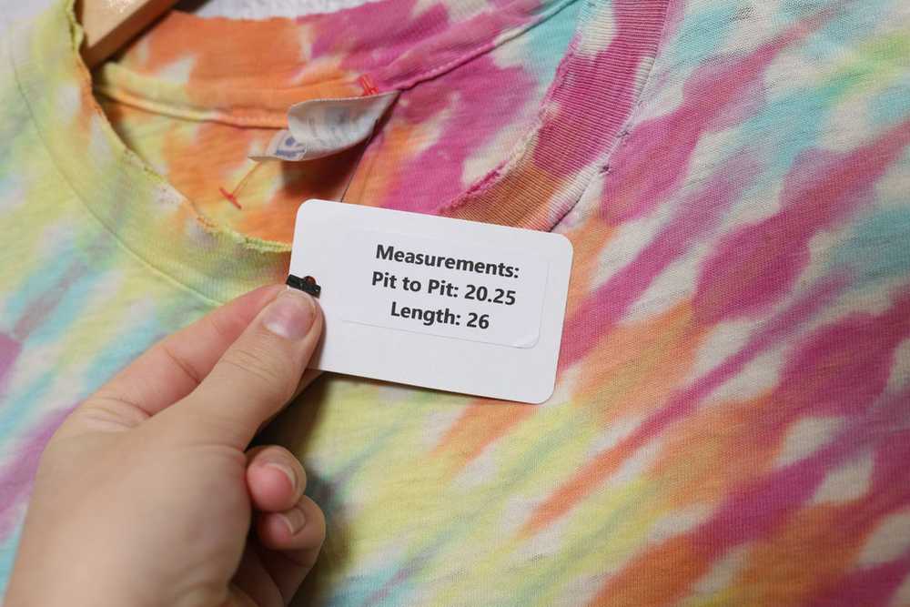 80s multicolor tie dye tee shirt size large - image 5