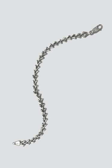 Vintage Sterling Silver Wishbone Bracelet - Silver