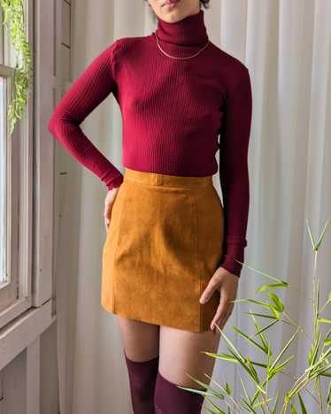 80s Leather Mini Skirt - image 1
