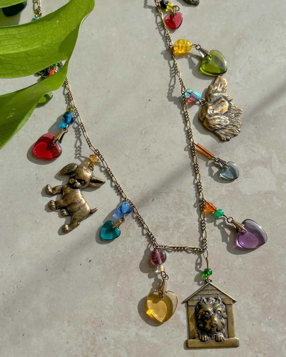 80s Puppy Love Charm Necklace - image 2