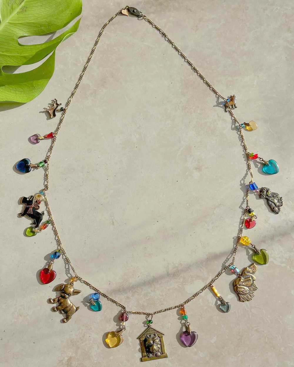 80s Puppy Love Charm Necklace - image 3