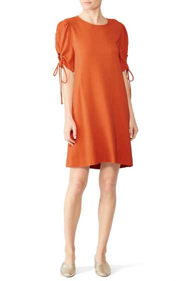See by Chloé Red Puff Sleeve Dress