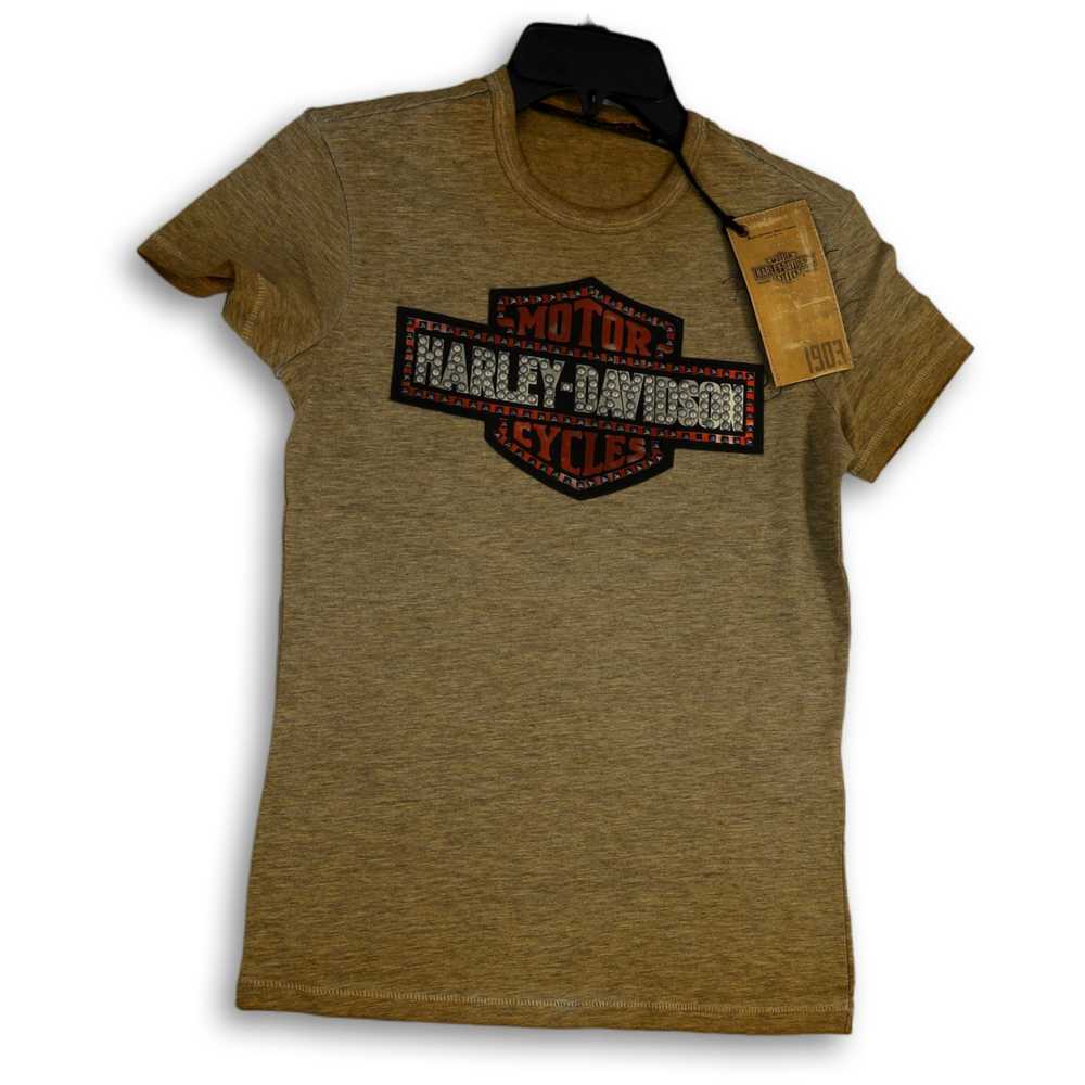 Harley-Davidson NWT Womens Brown Heather Studded … - image 3