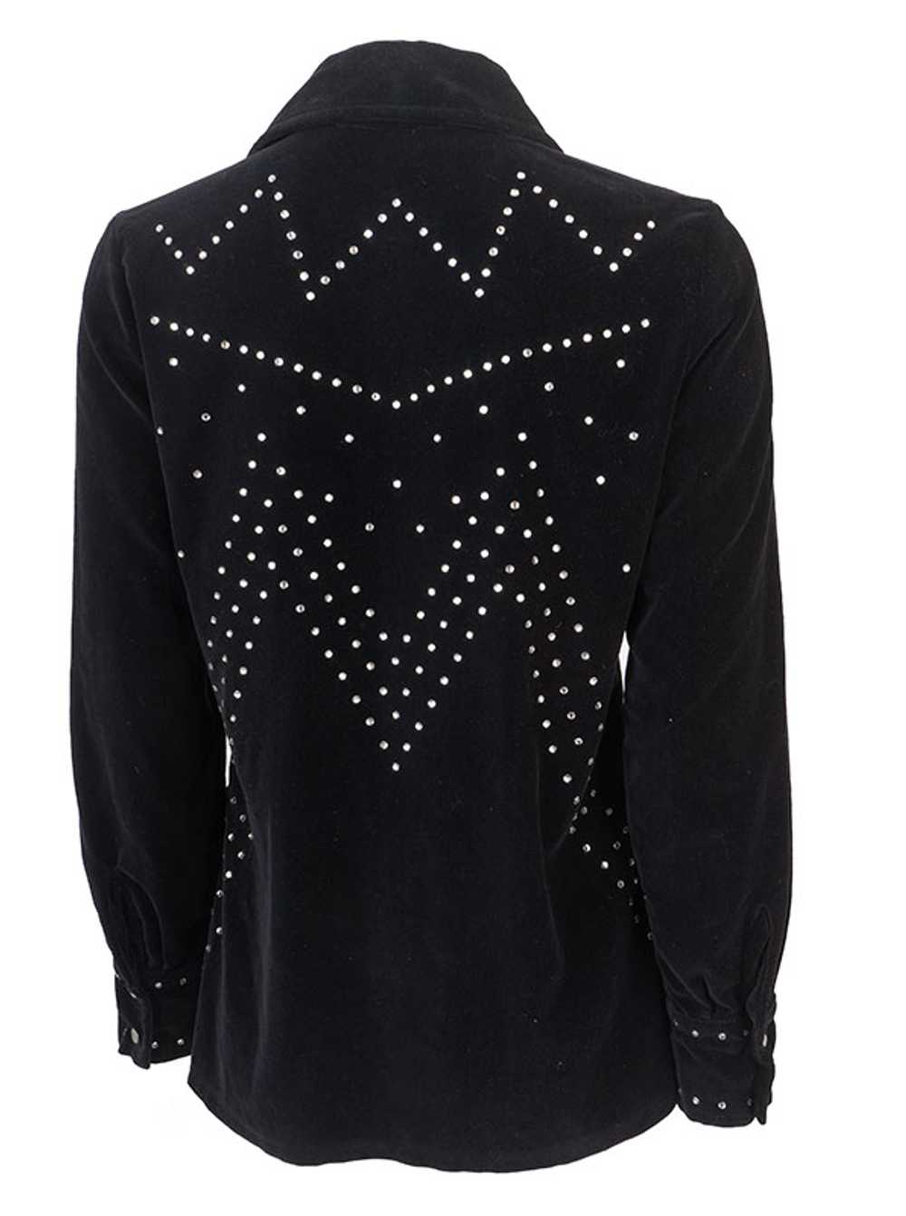 1970s Rock Star Studded Velvet Shirt Jac - image 2