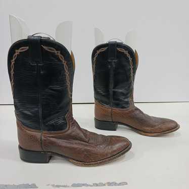 Men's Brown & Black Tony Lama Boots Size 11D - image 1
