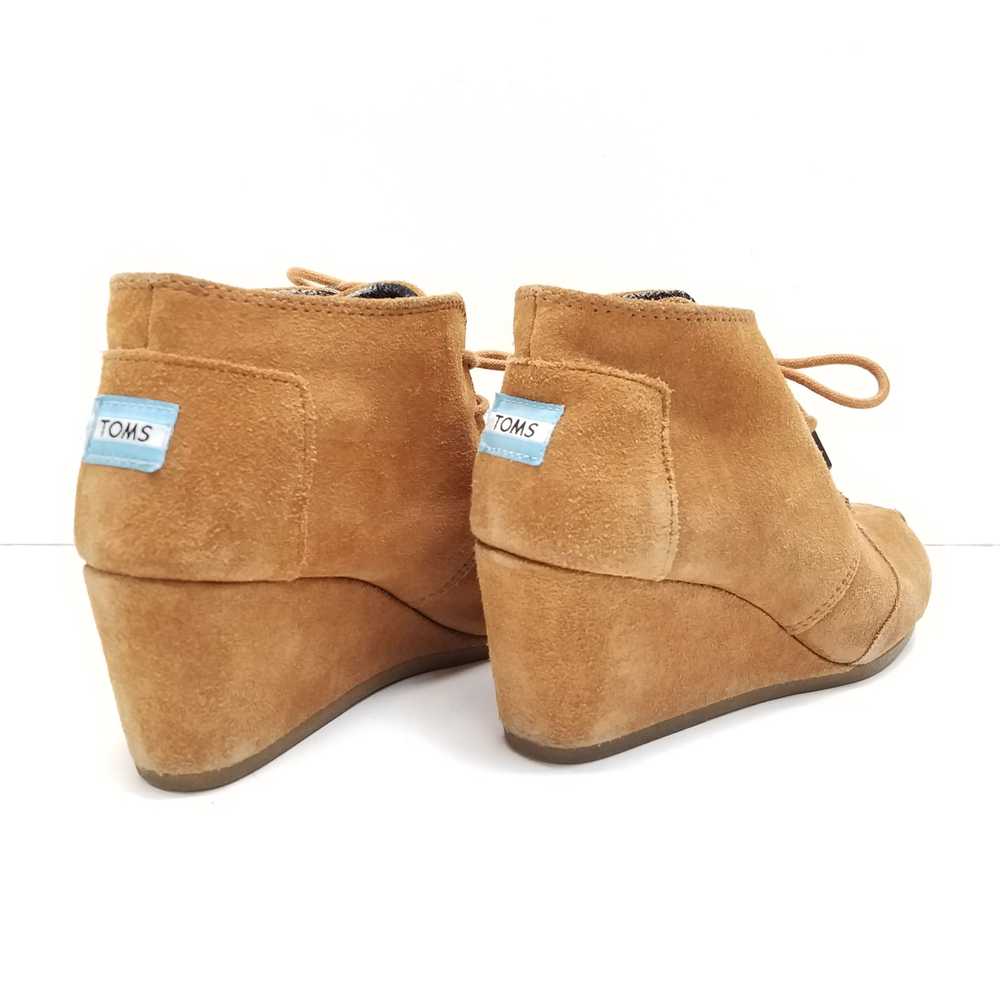 Toms Suede Desert Wedge Taupe 8.5 - image 4