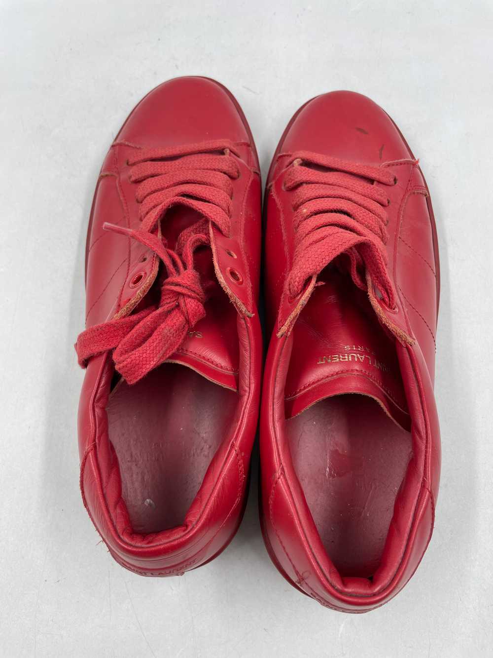 Authentic Saint Laurent Paris SL/01 Red Sneakers … - image 6