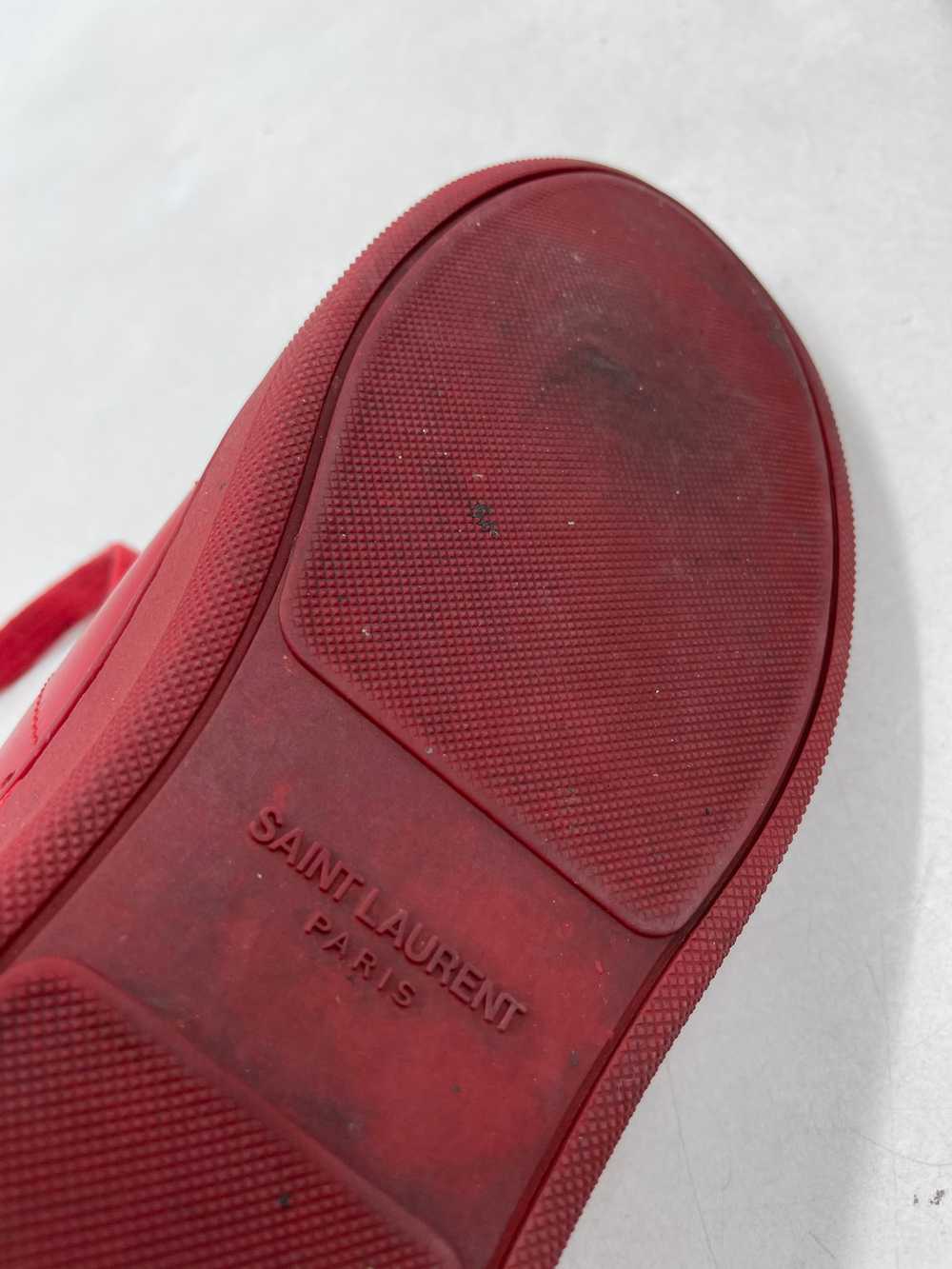 Authentic Saint Laurent Paris SL/01 Red Sneakers … - image 7