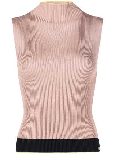 CHANEL Pre-Owned 1999 sleeveless ribbed top - Pink - image 1