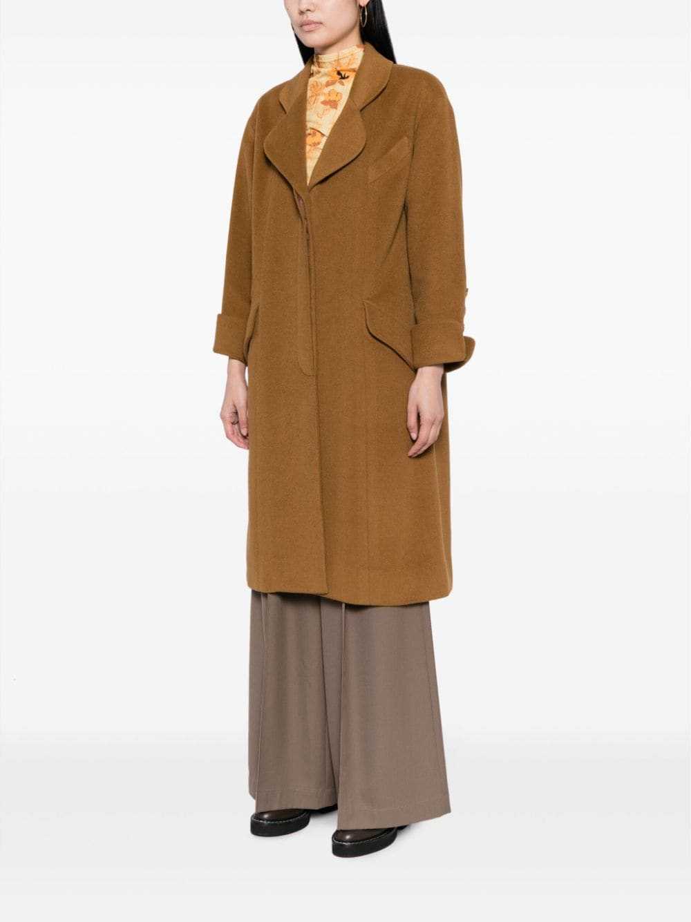 CHANEL Pre-Owned 1990 single-breasted wool coat -… - image 3